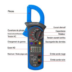 Multimetre pince ammperemetrique boutons